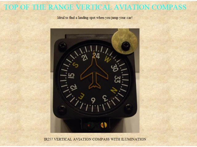 IR257 Vertical Aviation Compass